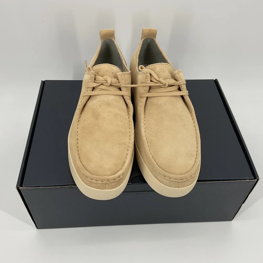 Everlane Forever Wallabee Boot Mens‎ 9 Sand Beige Suede Lace Up Moc Toe Casual